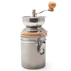 Cafe Cult Coffee Grinder - adjustable with airtight canister