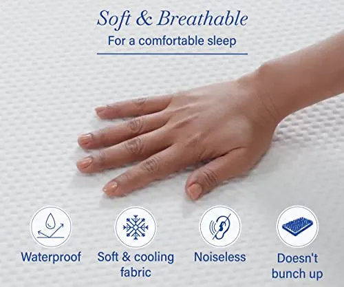 California Design Den Premium Waterproof Mattress Protector for Twin Size Bed - Soft, Cooling, Noiseless, Machine Washable, Fitted Mattress Cover with Deep Pockets to Fit 8-20 inch Mattress