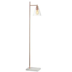 Camus 55" Modern Glam Metal/Marble LED Floor Lamp