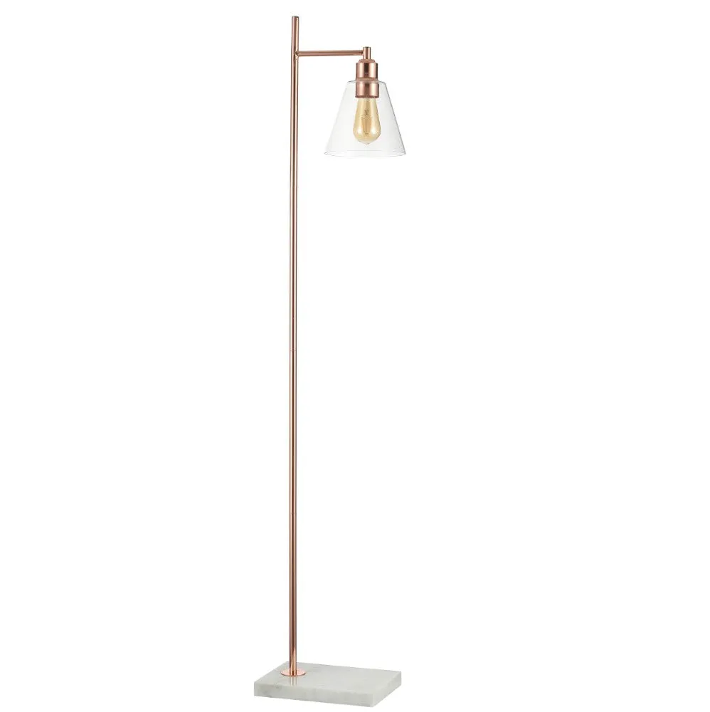 Camus 55" Modern Glam Metal/Marble LED Floor Lamp