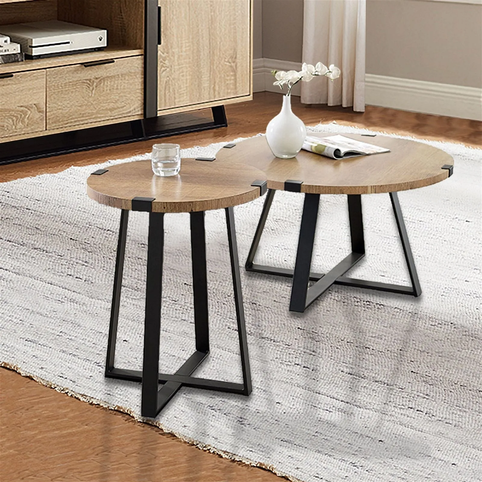 Capri Round End Table - Oak by Criterion