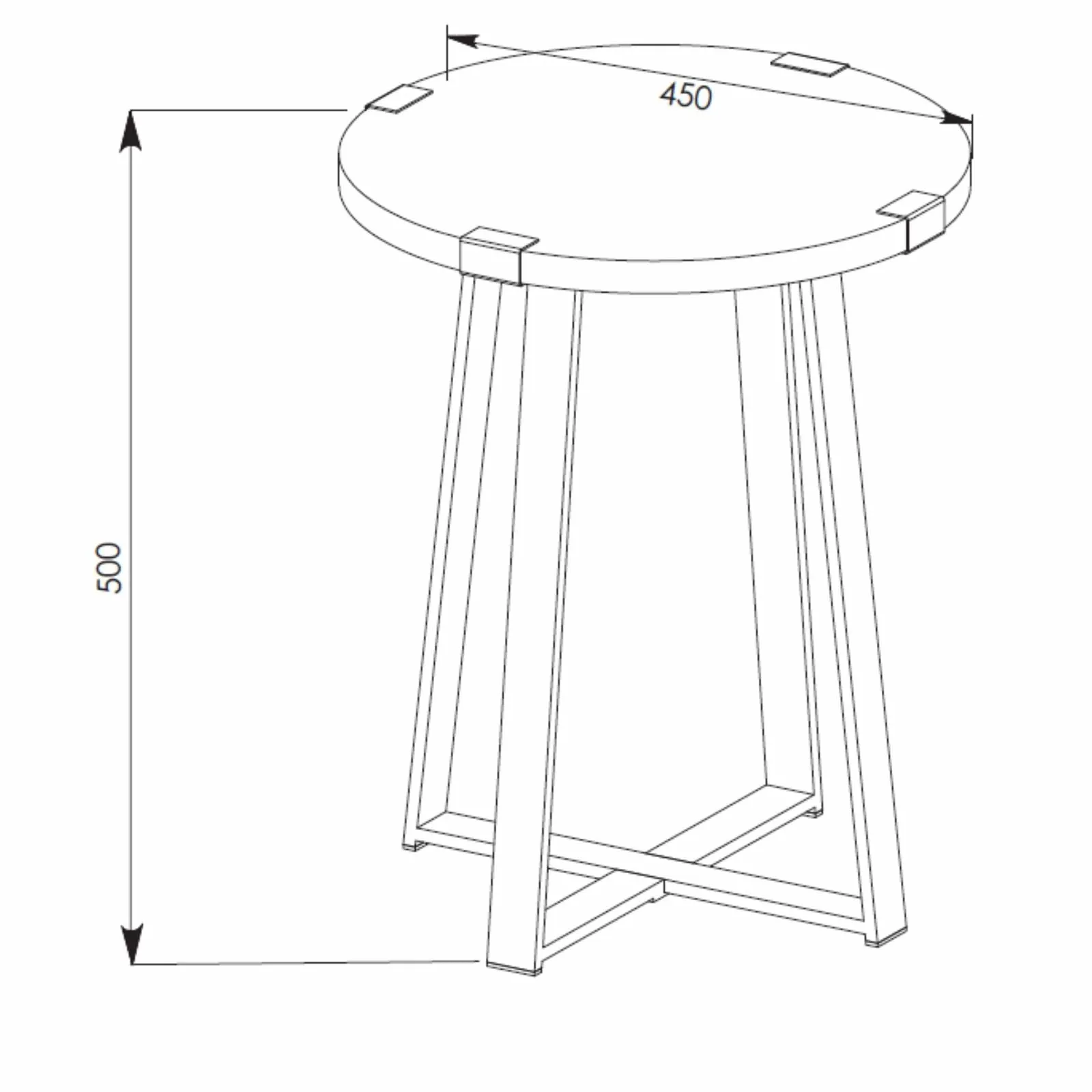 Capri Round End Table - Oak by Criterion