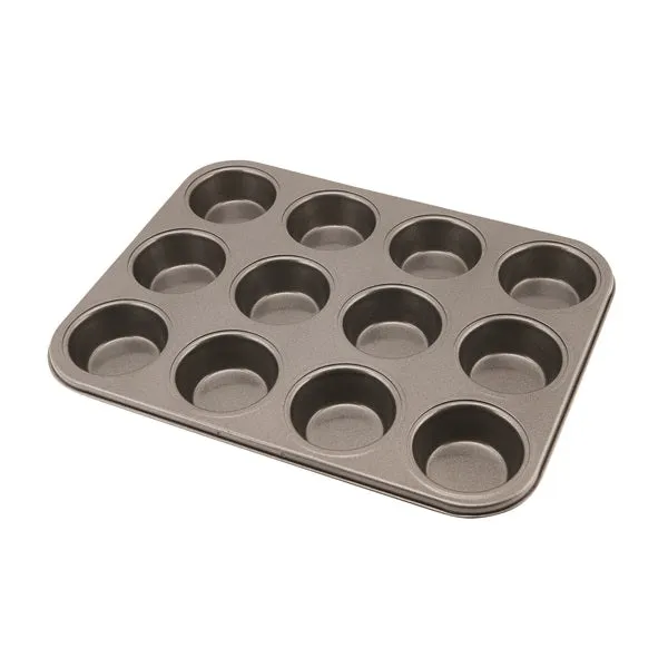 Carbon Steel Non-Stick 12 Cup Muffin Tray pack of 1