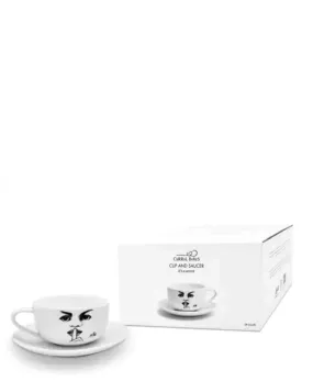 Carrol Boyes It's A Secret Cup & Saucer Set - White