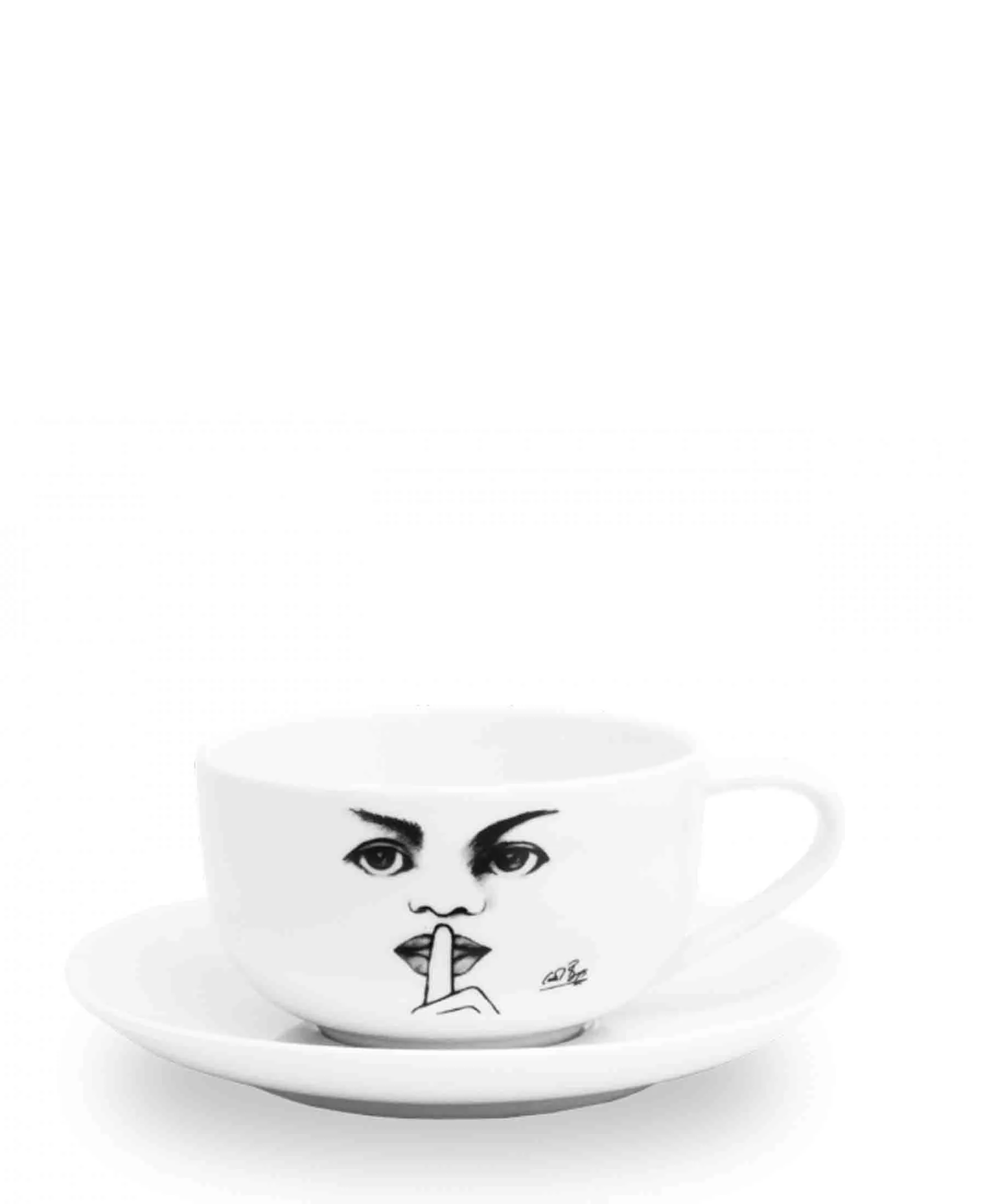 Carrol Boyes It's A Secret Cup & Saucer Set - White