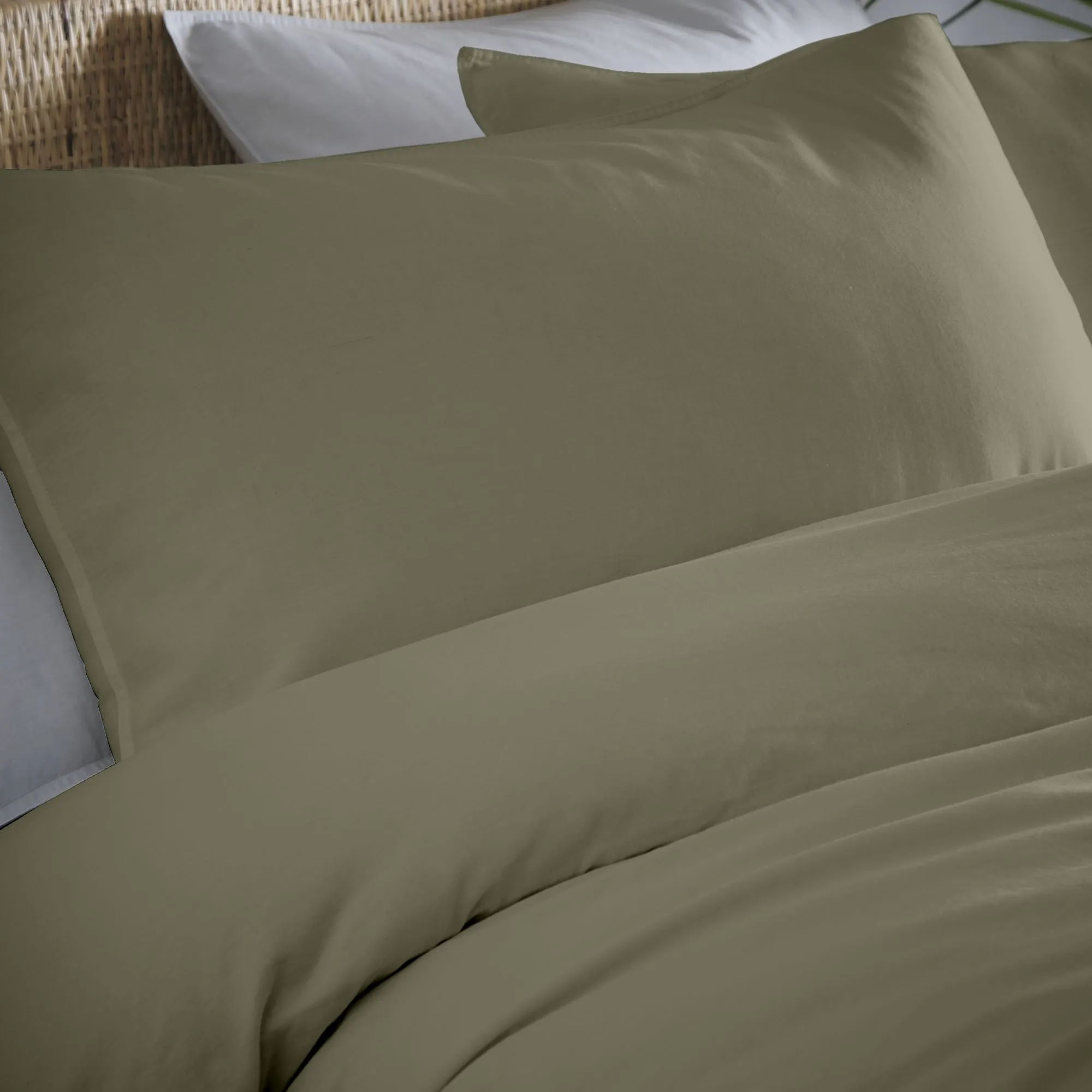 Cassia Duvet Cover Set by Appletree Loft in Khaki