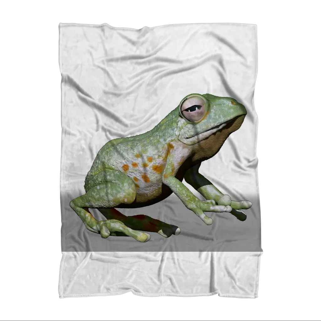 CG Frog Character Sublimation Throw Blanket