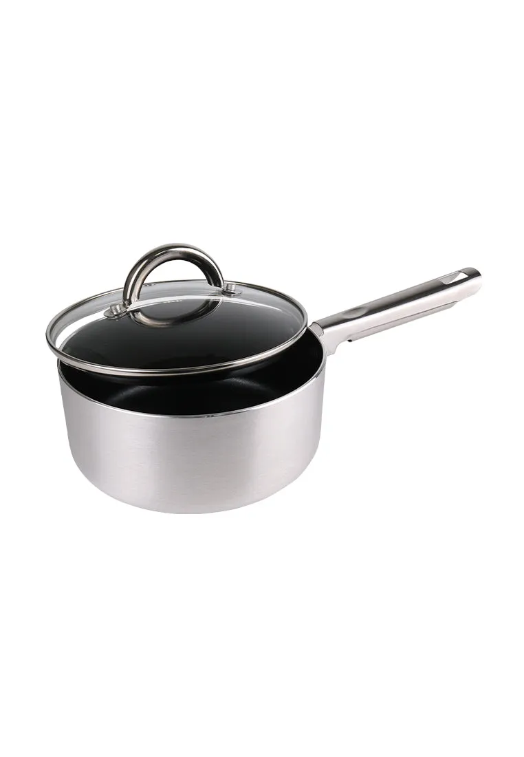 Chef Gallery Stainless Steel Sauce Pan with Glass Lid