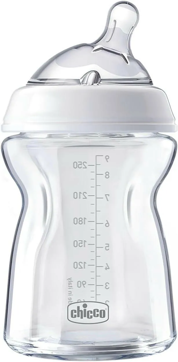 Chicco Natural Feeling Glass Bottle 0M  - 250ML