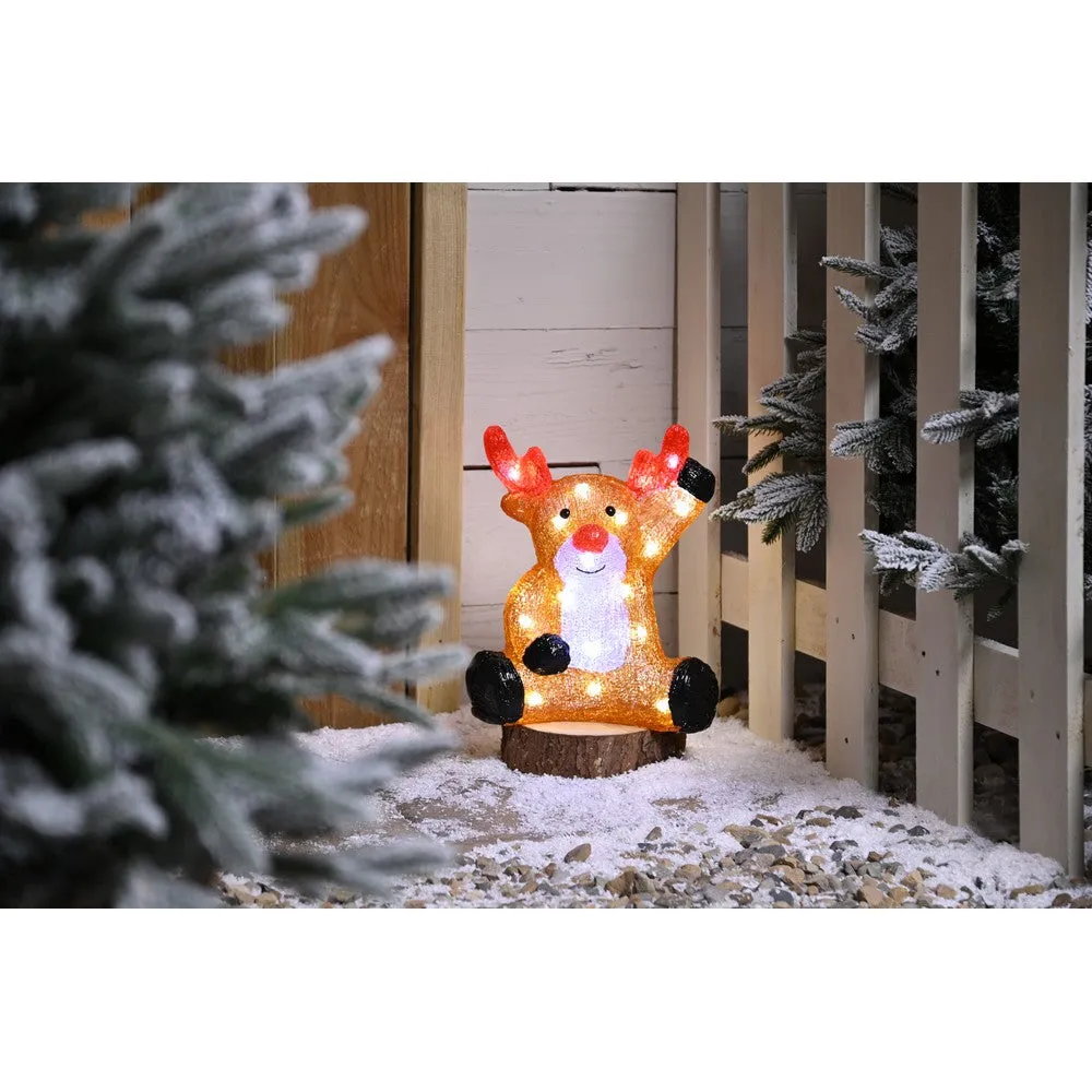 Christmas LED Christmas Acrylic Reindeer - 30cm