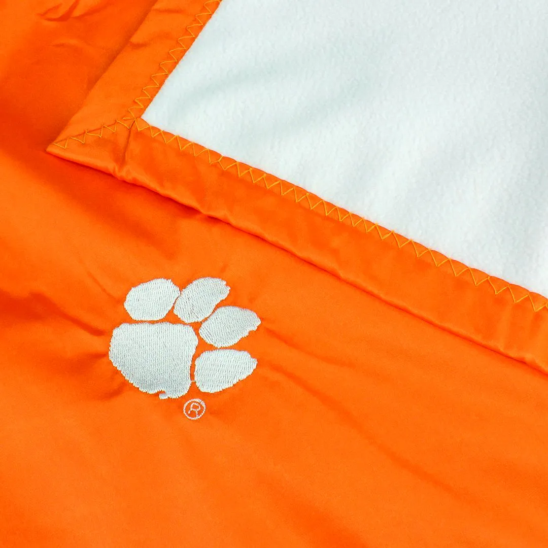 Clemson Tigers Silky and Super Soft Plush Baby Blanket, 28" x 28"