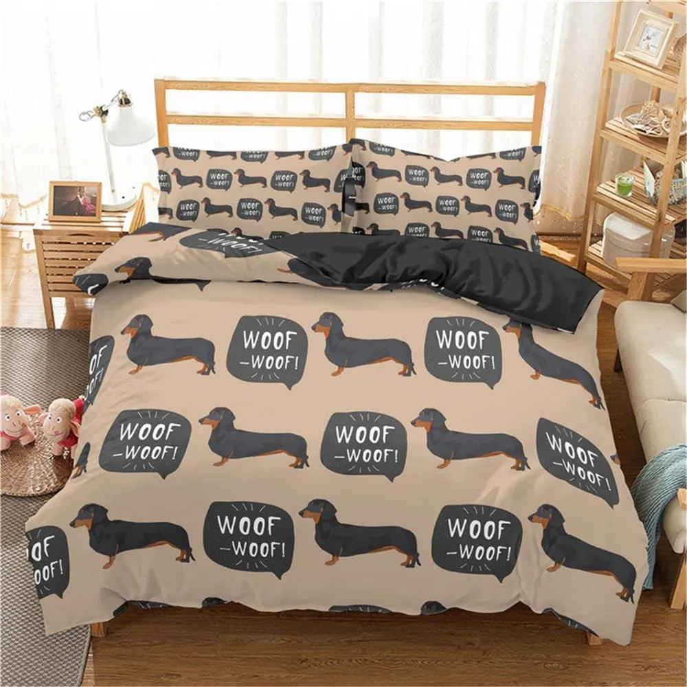 Colorful Dachshund Bedding Sets