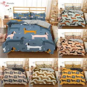 Colorful Dachshund Bedding Sets