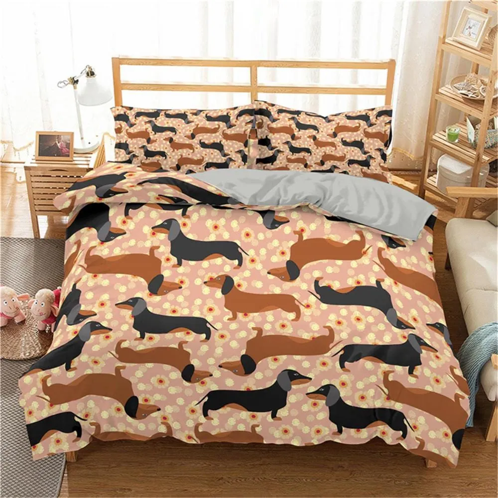 Colorful Dachshund Bedding Sets