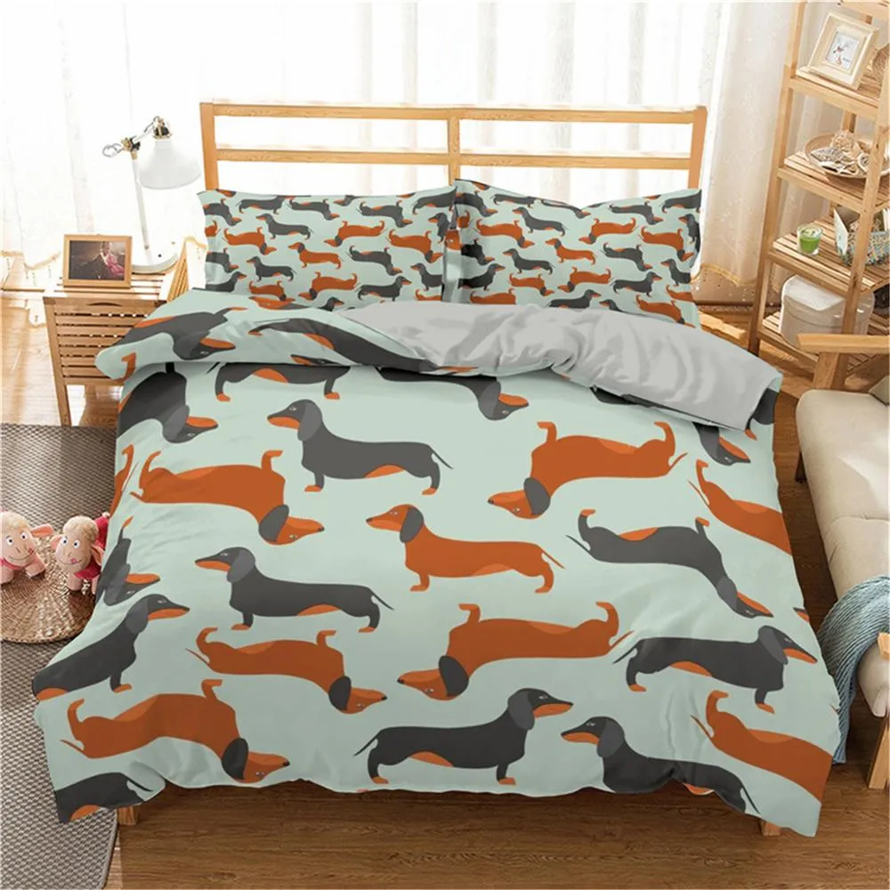 Colorful Dachshund Bedding Sets