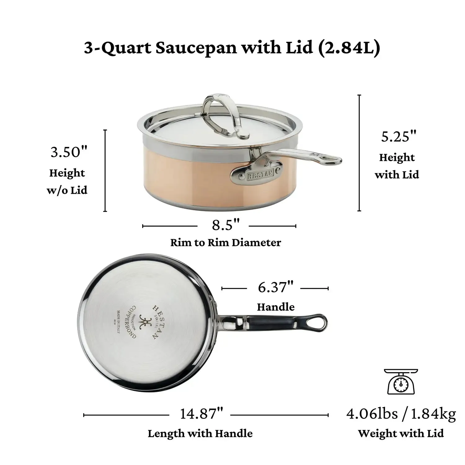 Copper Induction Saucepans