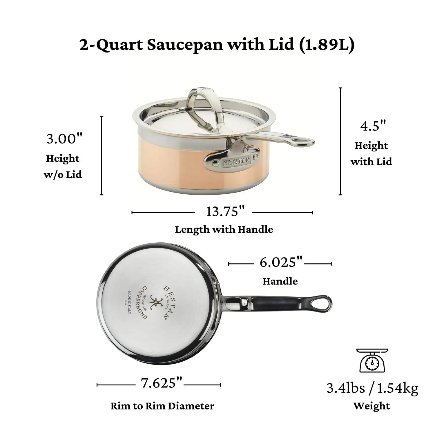 Copper Induction Saucepans