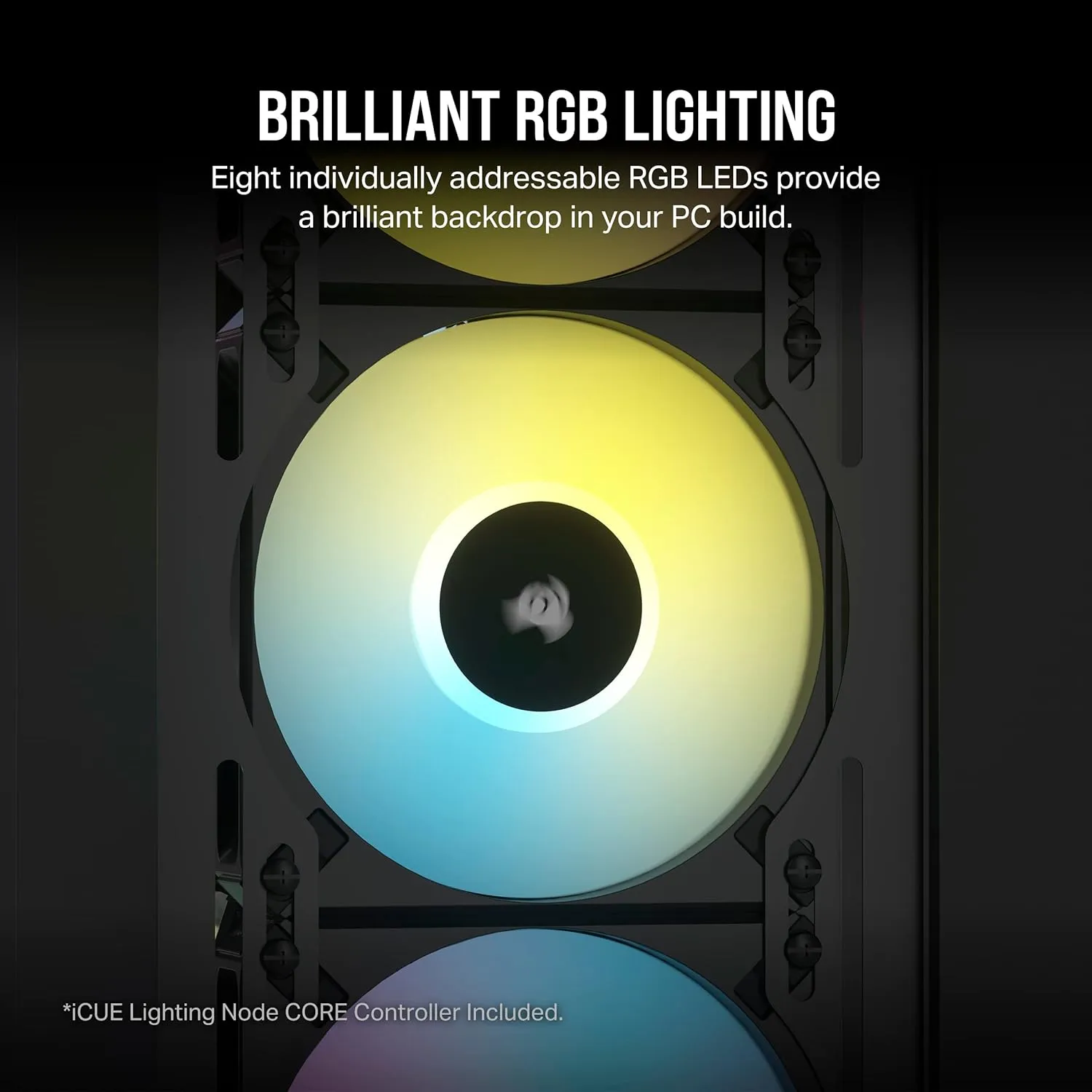 Corsair iCUE AF120 RGB ELITE 120mm PWM Single Fan - Black 黑色 (單件裝) CO-9050153-WW