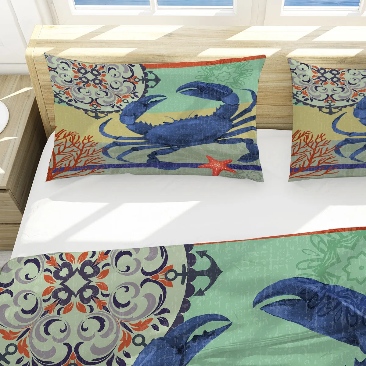 Crab Passion Reversible Bedcover Set