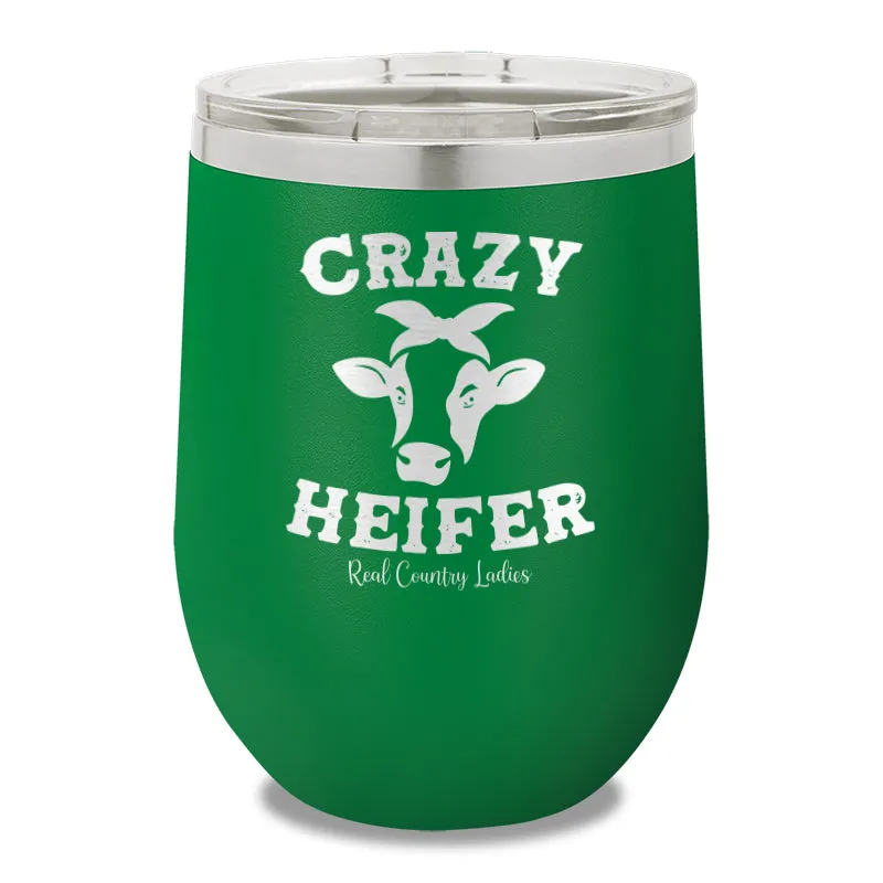 Crazy Heifer 12oz Stemless Wine Cup