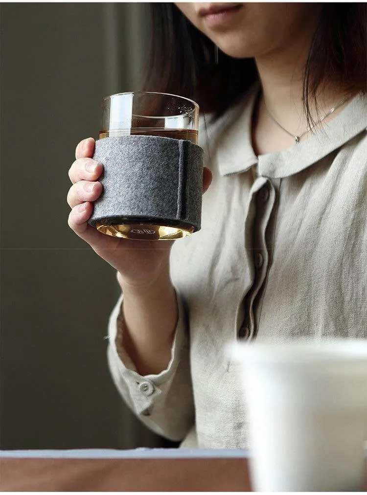 Creative Glass Tea Infuser with Wooden Lid