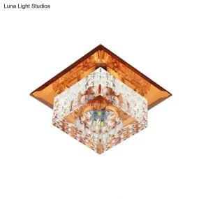 Crystal LED Flush Mount Light for Foyer - Simplicity & Elegance