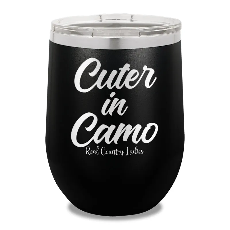 Cuter In Camo 12oz Stemless Wine Cup