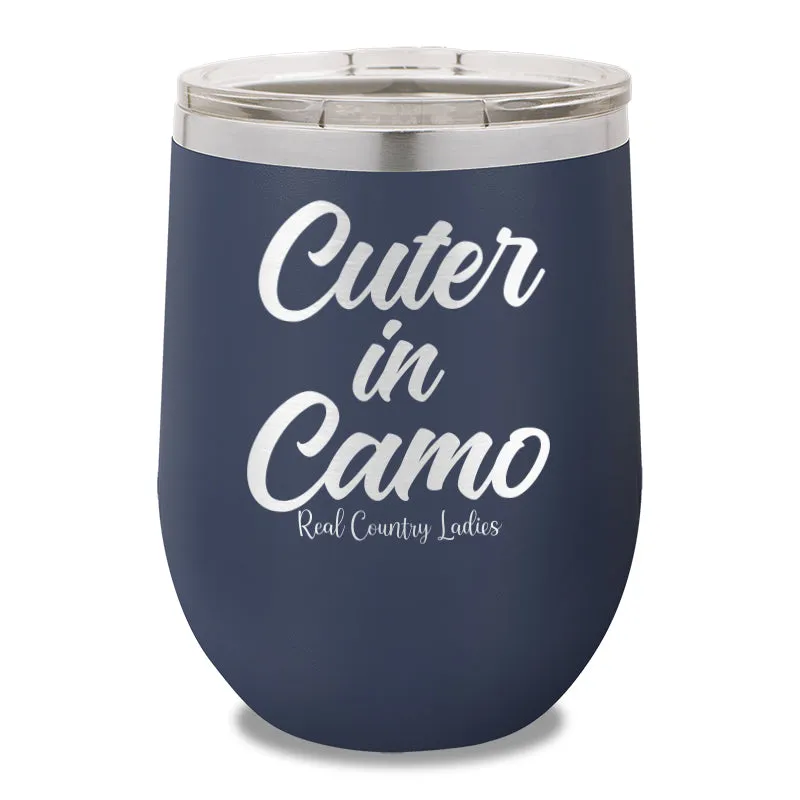 Cuter In Camo 12oz Stemless Wine Cup