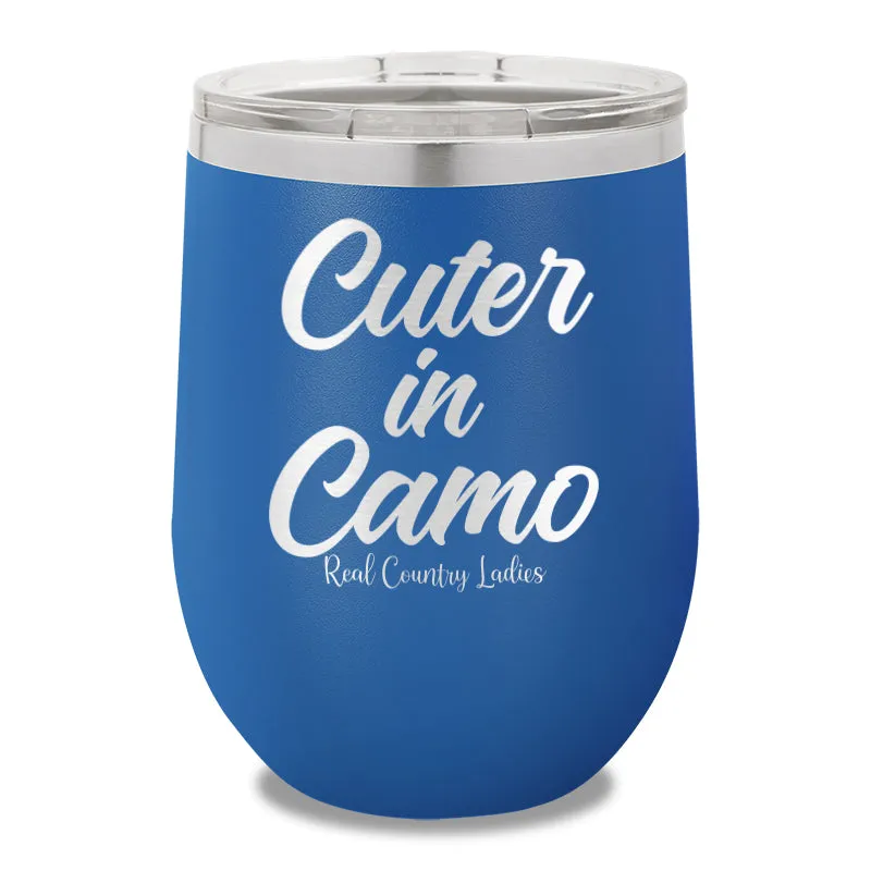 Cuter In Camo 12oz Stemless Wine Cup