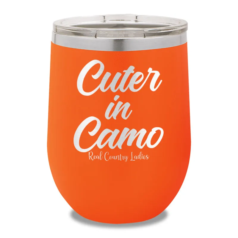 Cuter In Camo 12oz Stemless Wine Cup