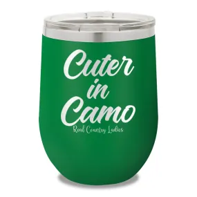 Cuter In Camo 12oz Stemless Wine Cup