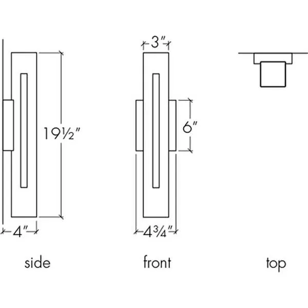 Cylo 19414-VM Indoor/Outdoor Vertical Mounting Sconce By Ultralights Lighting