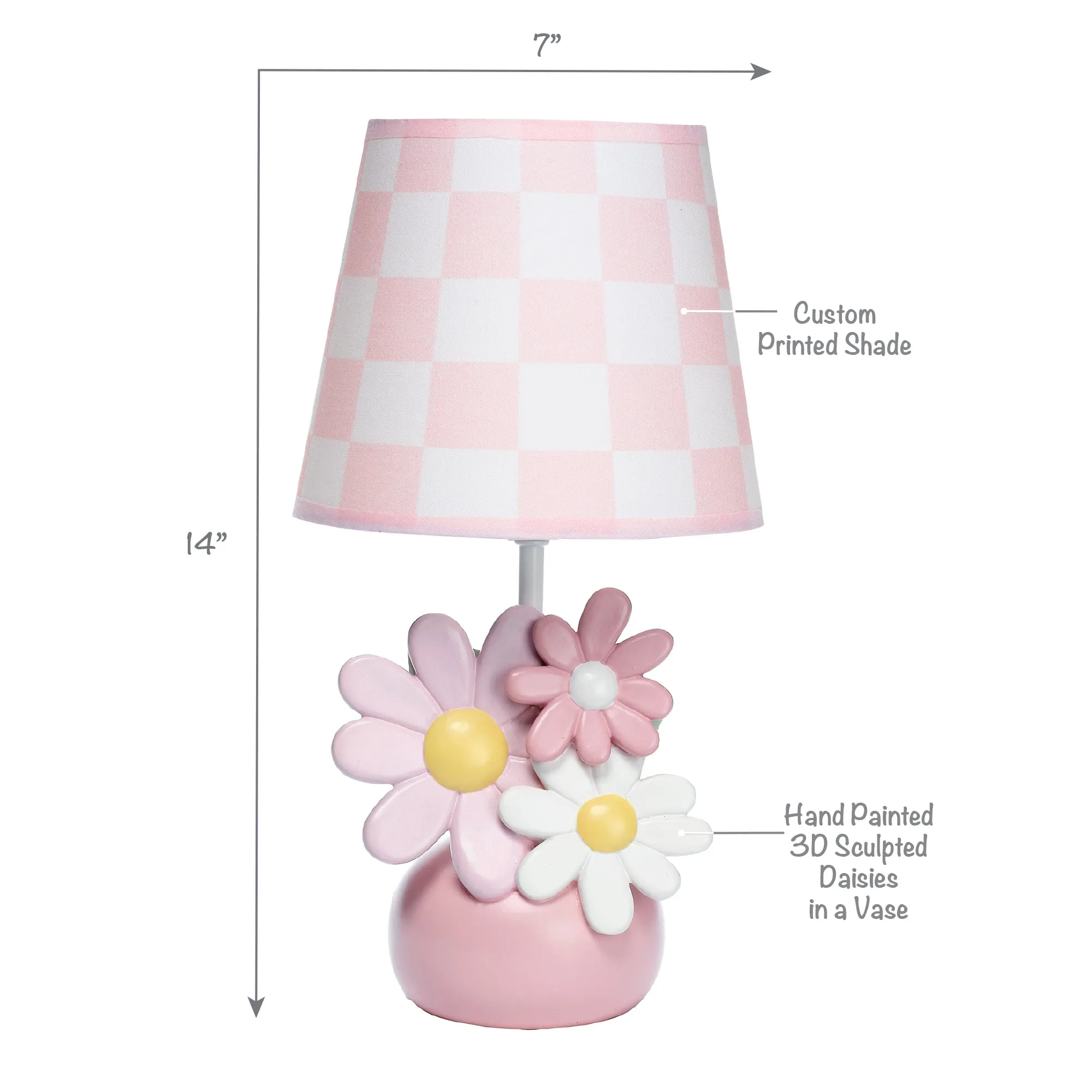 Daisy Dreams Lamp with Shade and Bulb