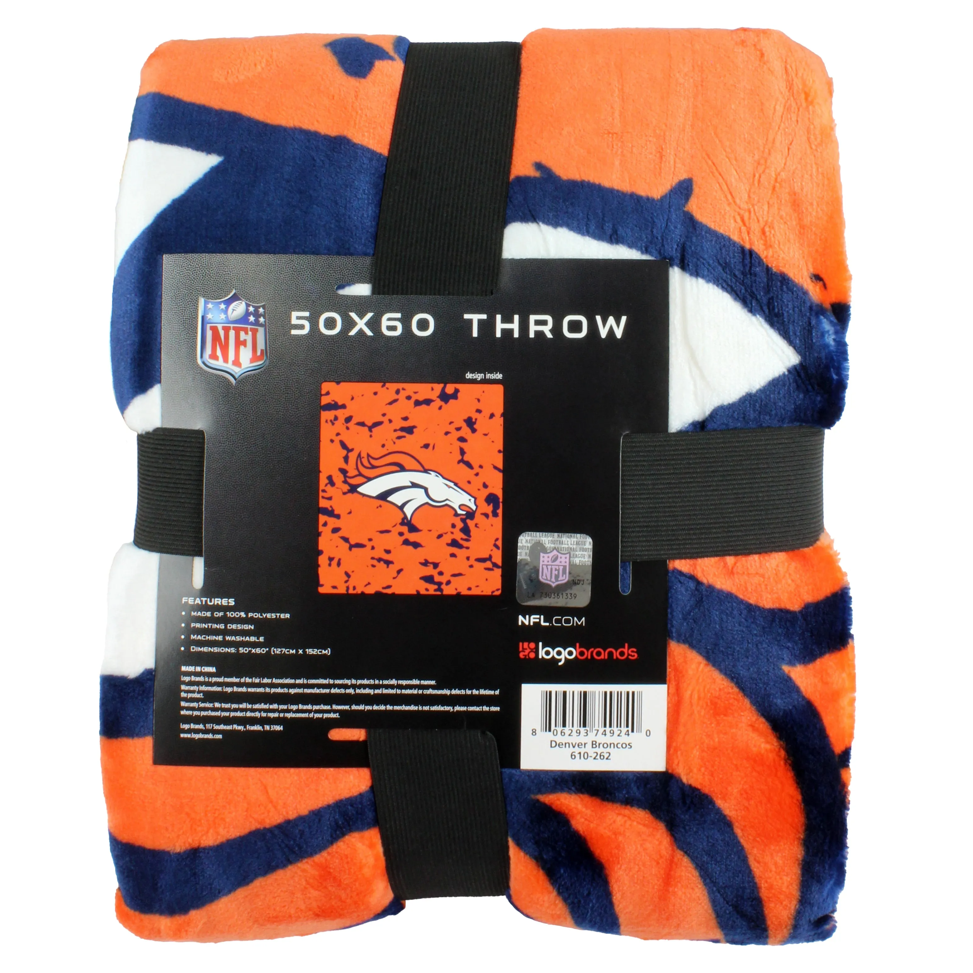 Denver Broncos NFL Throw Blanket, 50" x 60"