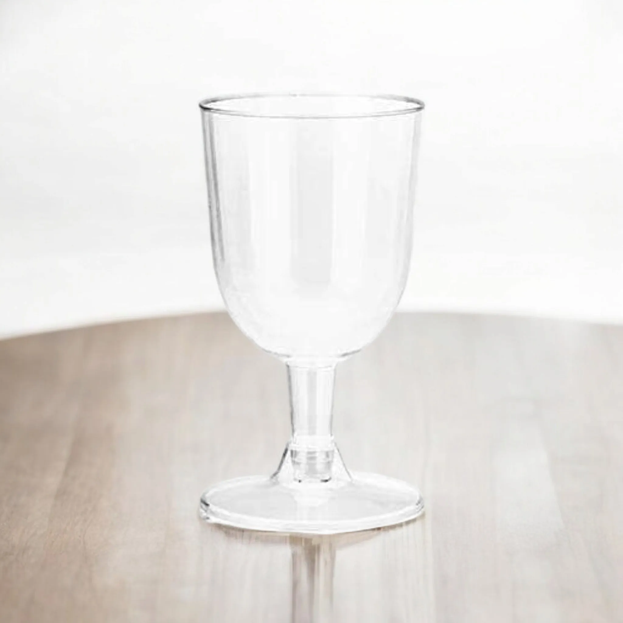 Disposable Party Cup 150ml Clear Stemmed Glass with Detachable Base 10pack