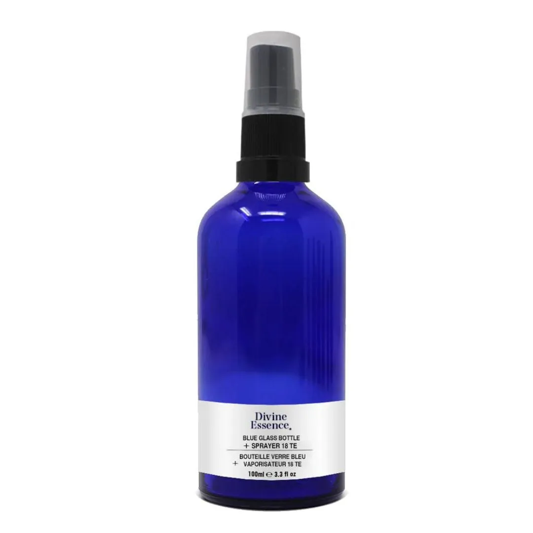 Divine Essence Blue Glass Bottle - Sprayer (100ml)