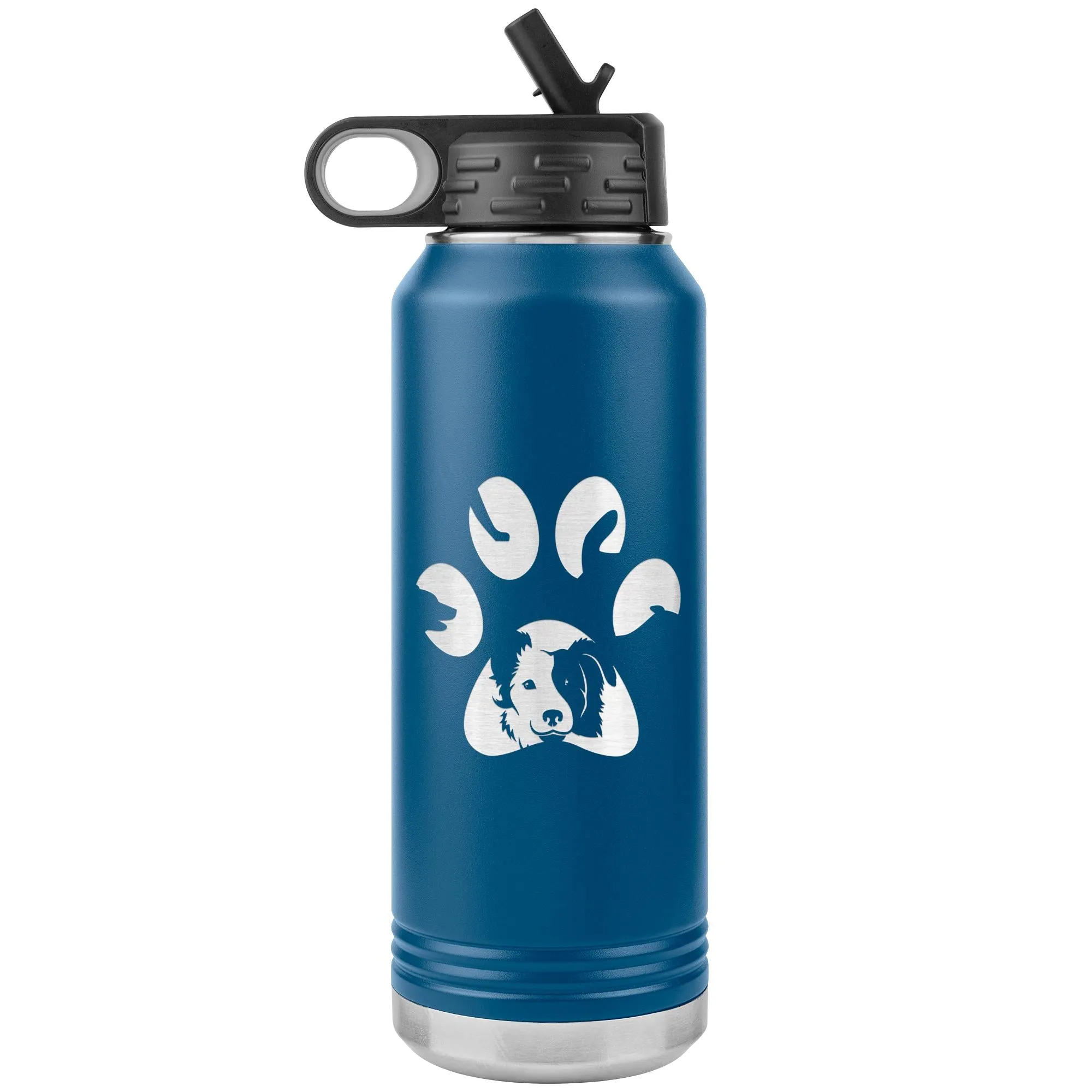 Dog Pawprint Water Bottle Tumbler 32 oz