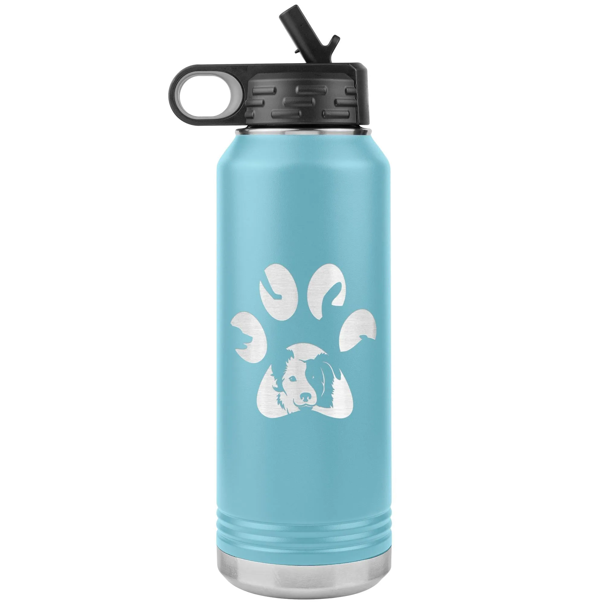 Dog Pawprint Water Bottle Tumbler 32 oz