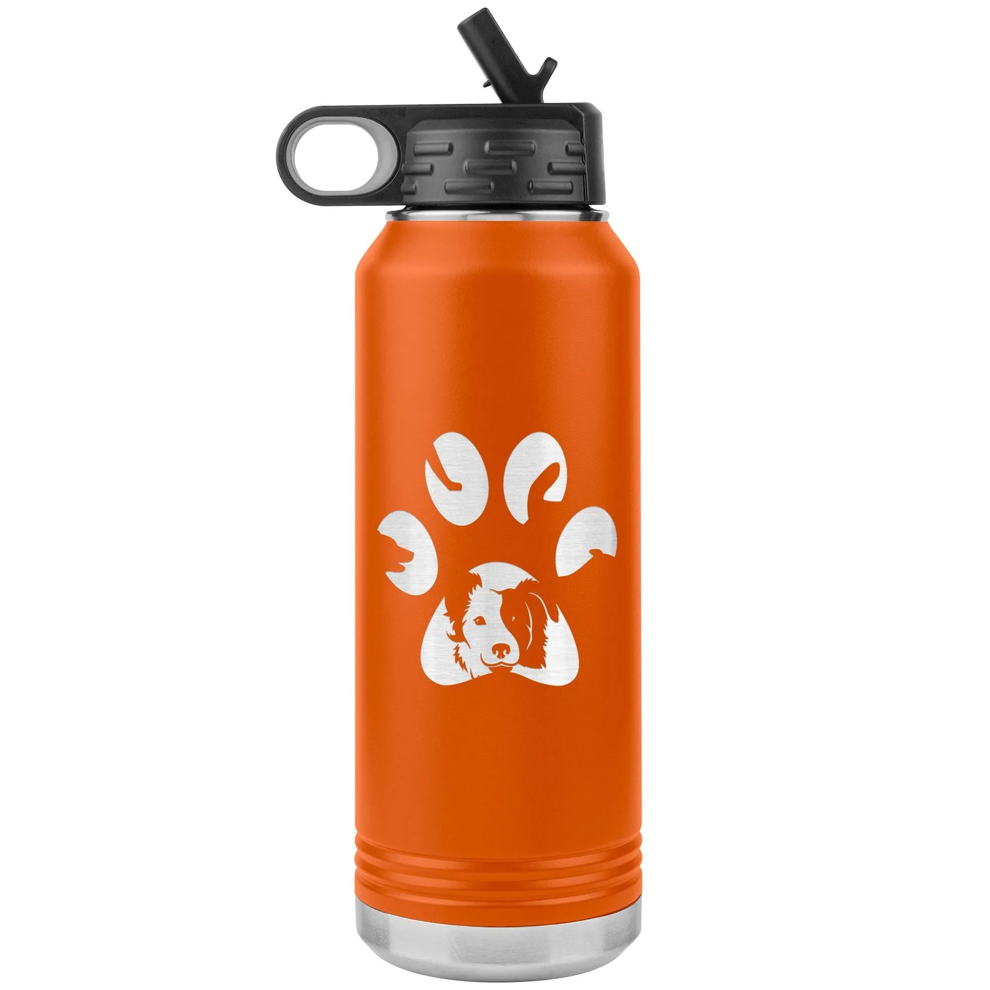 Dog Pawprint Water Bottle Tumbler 32 oz