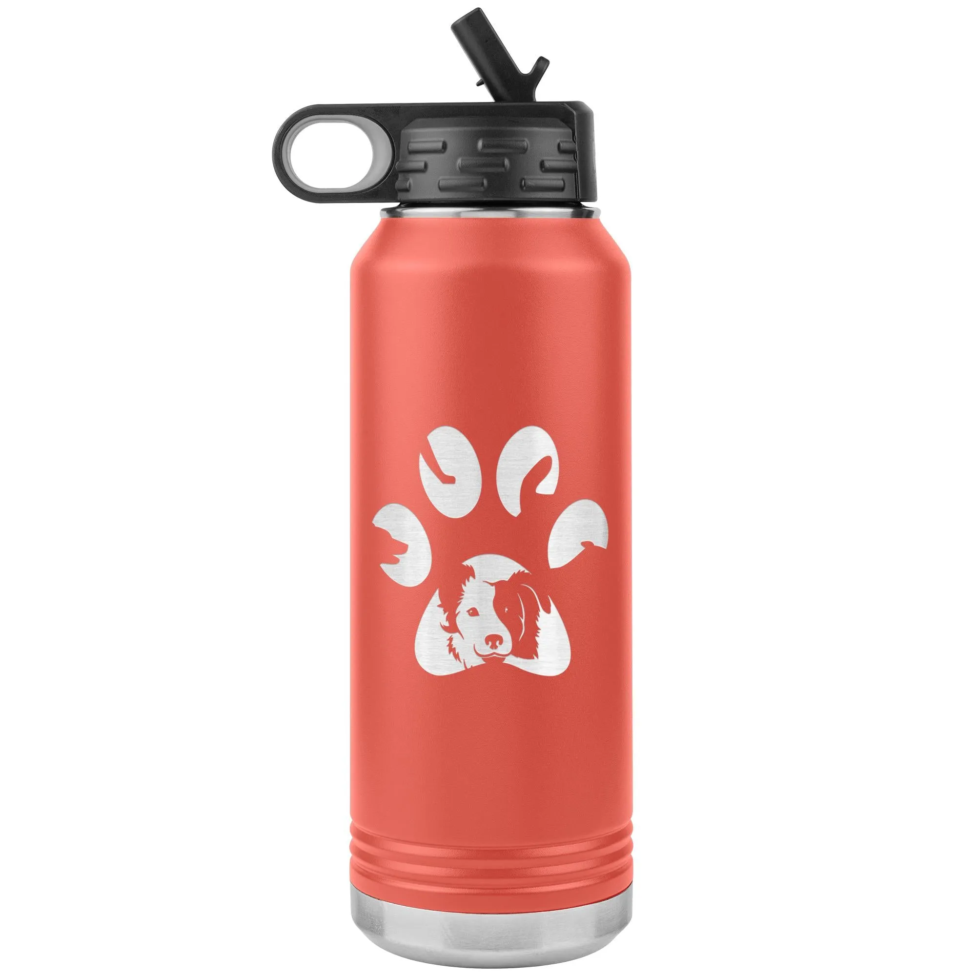 Dog Pawprint Water Bottle Tumbler 32 oz