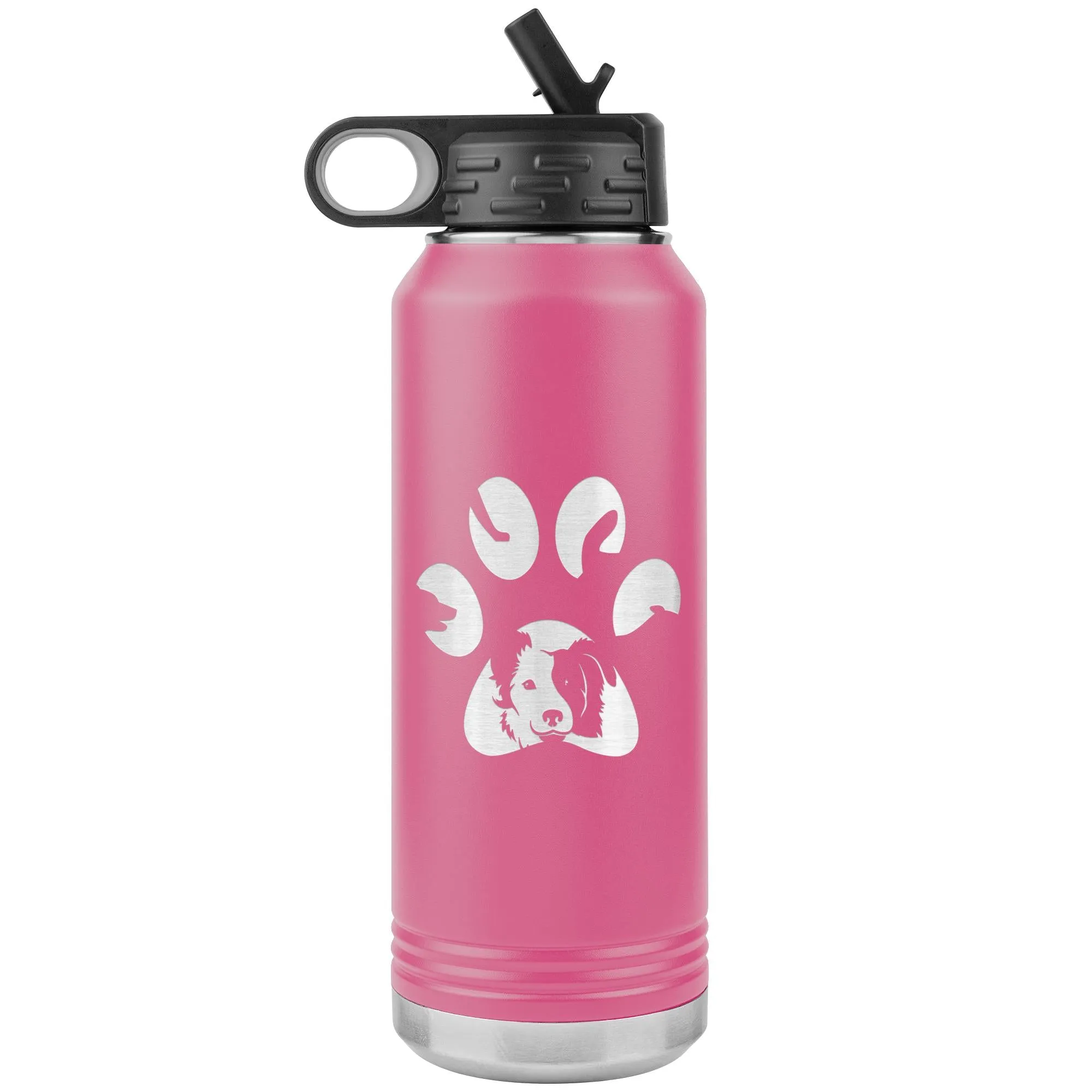 Dog Pawprint Water Bottle Tumbler 32 oz