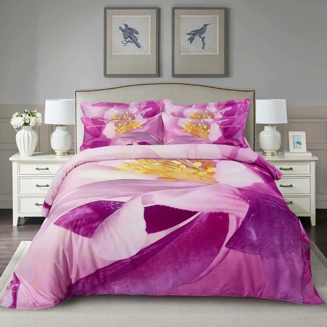 Dolce Mela Floral Bedding Duvet Cover Set - June