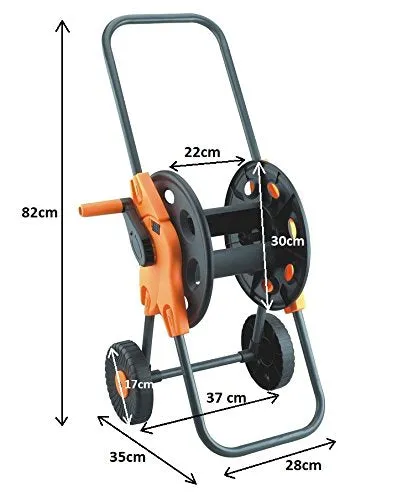 Dolphy Portable Garden Water Hose Pipe Reel Cart with Wheels