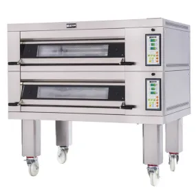 Doyon 2T2 Artisan 56" 2-Chamber Electric Stone Deck Pizza Oven - 208V, 11.5 kW