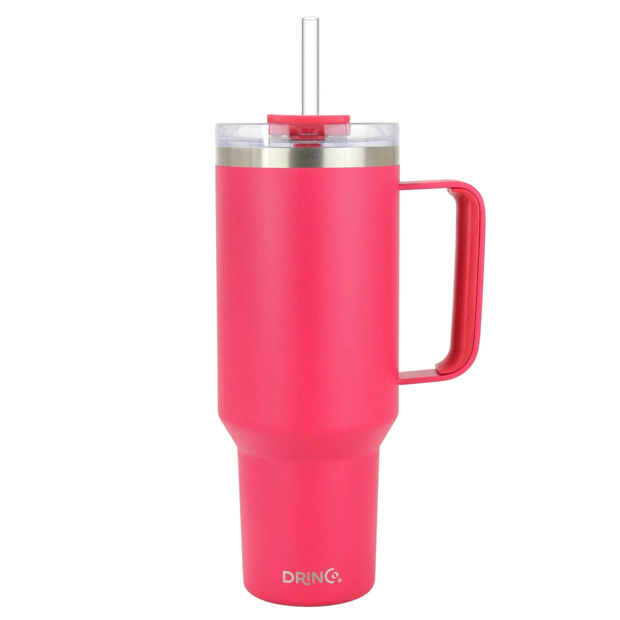 Drinco BigSur Tumbler with Handle Straw/Flip Lid Oakmilk