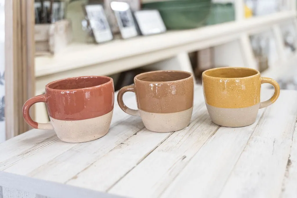 Dual Tone Glazed Stoneware Mug