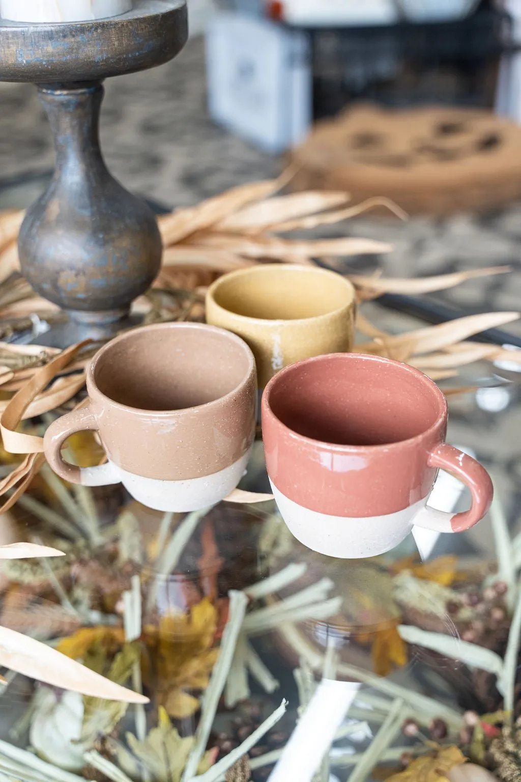 Dual Tone Glazed Stoneware Mug