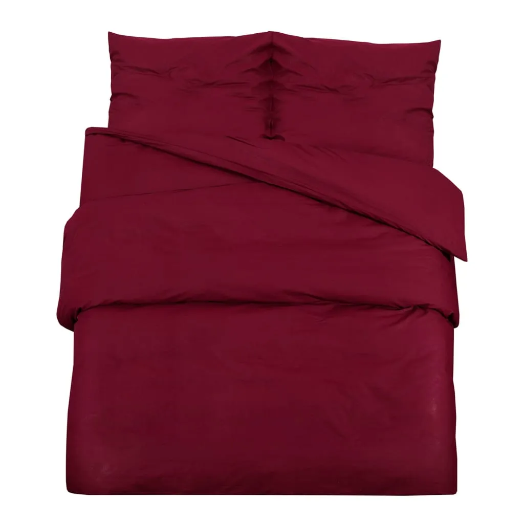 Duvet Cover Set Bordeaux 260x220 cm Light-weight Microfiber