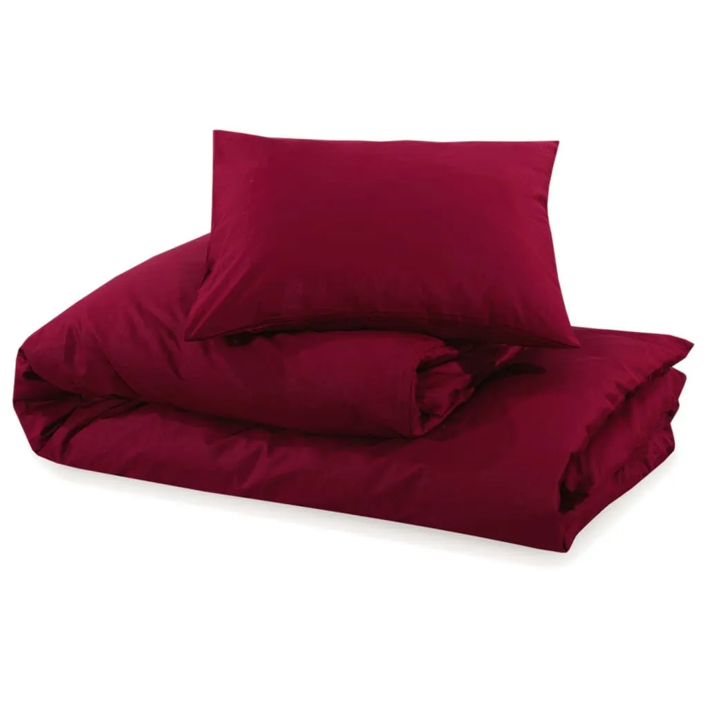 Duvet Cover Set Bordeaux 260x220 cm Light-weight Microfiber