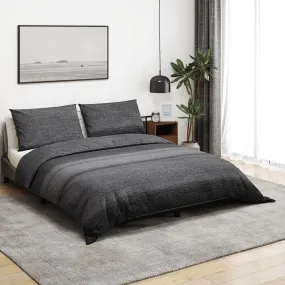 Duvet Cover Set Dark Grey 155x220 cm Cotton